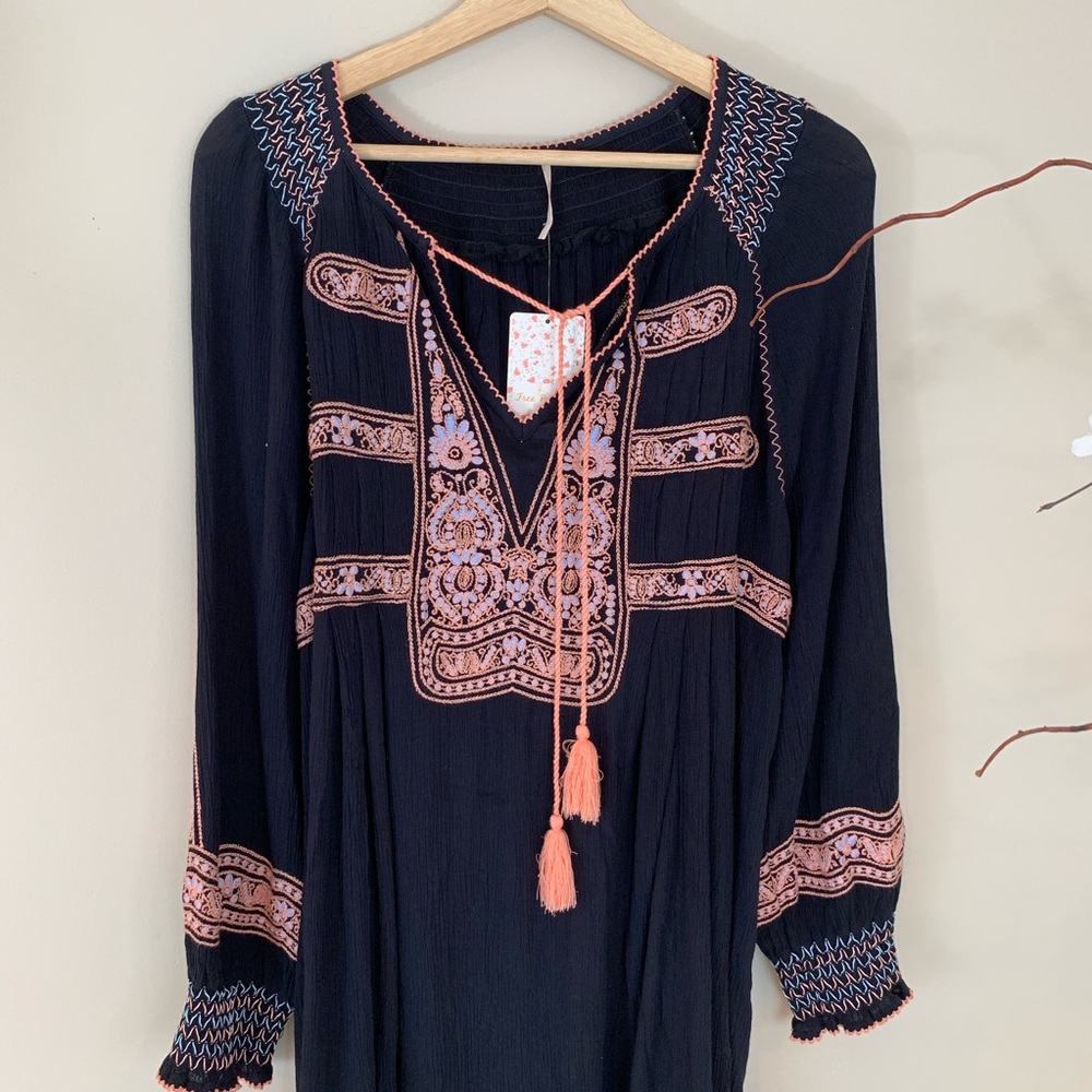 Free People Wind Willow Embroidered Dress S NWT - Picture 7 of 7